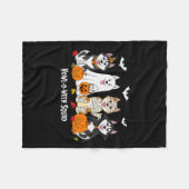 Couverture Polaire Équipe Husky Halloween Hurle O Ween (Devant (Horizontal))