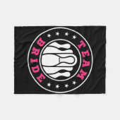 Couverture Polaire Équipe Mariée Équipe Mari Bowling Enterrement de V (Devant (Horizontal))