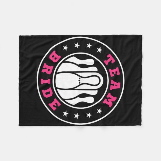 Couverture Polaire Équipe Mariée Équipe Mari Bowling Enterrement de V (Devant (Horizontal))