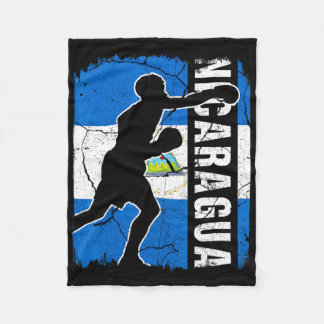 Couverture Polaire Équipe nicaraguayenne de boxe Nicaragua Drapeau de