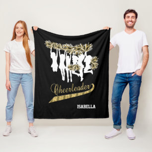 Couverture Polaire Équipe pom-pom girl 📣 - Or, noir et blanc