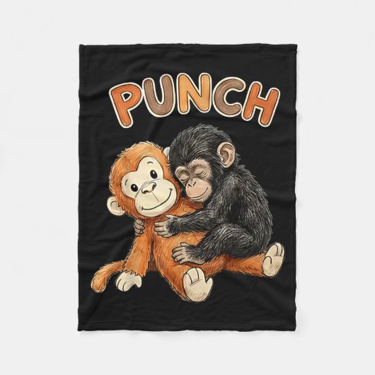 Couverture Polaire Équipe punch - bébé singe punch (Devant)