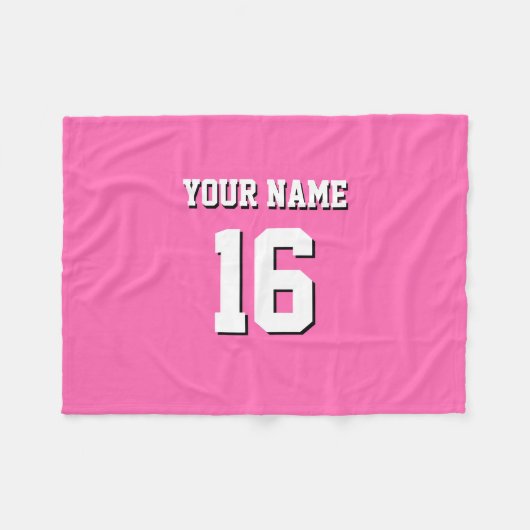Couverture Polaire Équipe sportive Hot Pink Jersey (Devant (Horizontal))