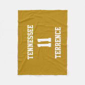 Couverture Polaire Équipe sportive Jersey Custom Dark Goldenrod (Devant)