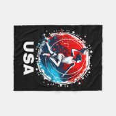 Couverture Polaire Équipe Usa Go Usa Baseball (Devant (Horizontal))
