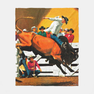 Couverture Polaire Équitation de Taureau par Fred Ludekens