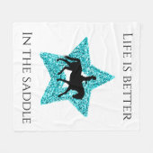 Couverture Polaire Équitation La vie est meilleure dans la selle (Devant (Horizontal))