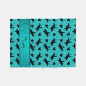 Couverture Polaire Équitation nommée personnalisée de taureau de (Devant (Horizontal))