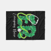 Couverture Polaire Er Emergency Nurse Stethoscope St. Patrick's Day S (Devant (Horizontal))