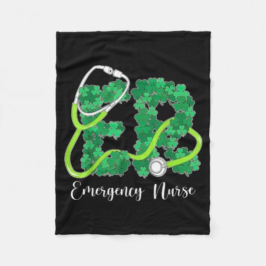 Couverture Polaire Er Emergency Nurse Stethoscope St. Patrick's Day S (Devant)