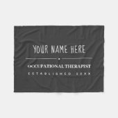 Couverture Polaire ergothérapeute OT simple sur mesure (Devant (Horizontal))