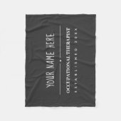 Couverture Polaire ergothérapeute OT simple sur mesure (Devant)