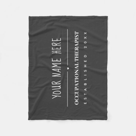 Couverture Polaire ergothérapeute OT simple sur mesure (Devant)