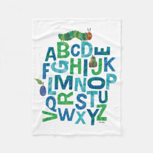 Couverture Polaire Eric Carle   Alphabet Motif de lettres Caterpillar