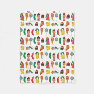 Couverture Polaire Eric Carle Caterpillar et Motif alimentaire