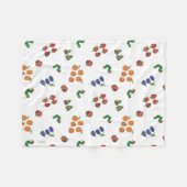 Couverture Polaire Eric Carle | Caterpillar et Motif de fruits (Devant (Horizontal))