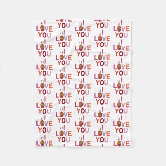 Couverture Polaire Eric Carle | Caterpillar I Love You (Devant)