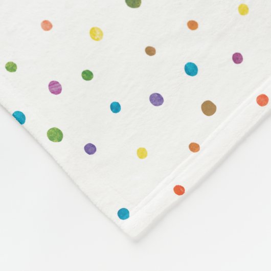 Couverture Polaire Eric Carle | Motif de chenille et de points (Coin)