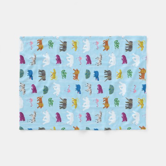 Couverture Polaire Eric Carle | Ours polaire - Amis d'hiver (Devant (Horizontal))