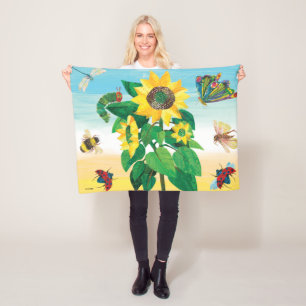 Couverture Polaire Eric Carle Scène de fleurs du jardin