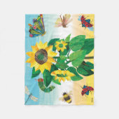 Couverture Polaire Eric Carle | Scène de fleurs du jardin (Devant)