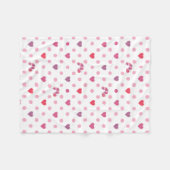 Couverture Polaire Eric Carle | Valentine Heart Polka Dot Motif (Devant (Horizontal))