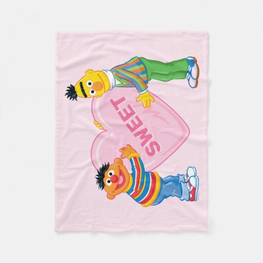 Couverture Polaire Ernie & Bert Big Valentine's Heart (Devant)