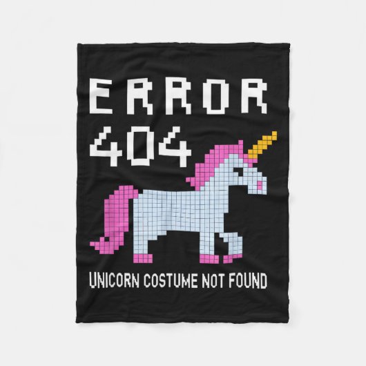 Couverture Polaire Error 404 Unicorn Costume Found Halloween Programm (Devant)