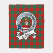 Couverture Polaire Erskine Clan Badge Tartan Plaid (Devant)