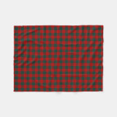 Couverture Polaire Erskine Clan Rouge et Tartan vert (Devant (Horizontal))