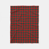 Couverture Polaire Erskine Clan Rouge et Tartan vert (Devant)