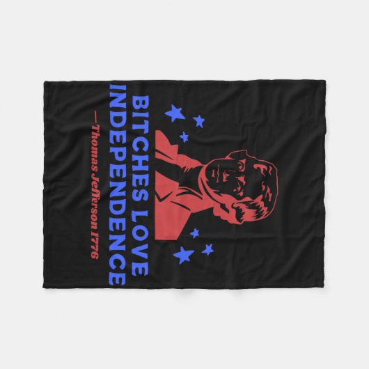 Couverture Polaire Es Love Independence Funny 4 juillet Thomas Jeff (Devant (Horizontal))