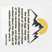 Couverture Polaire Ésaïe 2:2 Citation de la Bible KJV (Devant (Horizontal))