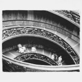 Couverture Polaire Escalier romain noir et blanc (Devant (Horizontal))