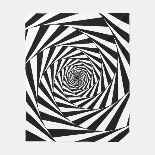 Couverture Polaire Escalier spiral noir et blanc Abstrait (Devant)