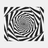 Couverture Polaire Escalier spiral noir et blanc Abstrait (Devant (Horizontal))