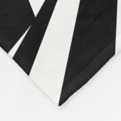 Couverture Polaire Escalier spiral noir et blanc Abstrait (Coin)