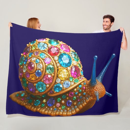 Couverture Polaire Escargot gemme (En situation)