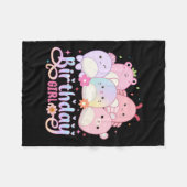 Couverture Polaire Escouade de cris de filles d'anniversaire Mallow G (Devant (Horizontal))