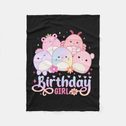 Couverture Polaire Escouade de cris de filles d'anniversaire Mallow G (Devant)