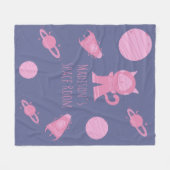 Couverture Polaire Espace Chat Filles Chambre Rose Violet (Devant (Horizontal))