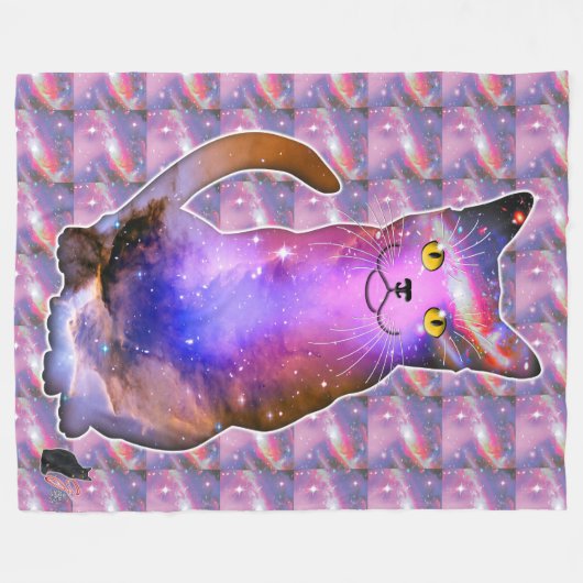 Couverture Polaire Espace De Comète Dans Cat Fleece Blanket (Devant (Horizontal))