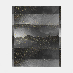 Couverture Polaire Espace étoile cosmique noir gris