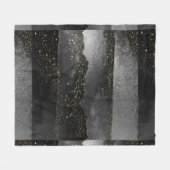 Couverture Polaire Espace étoile cosmique noir gris (Devant (Horizontal))