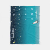 Couverture Polaire Espace extérieur personnalisé ombre bleu Milestone (Devant)