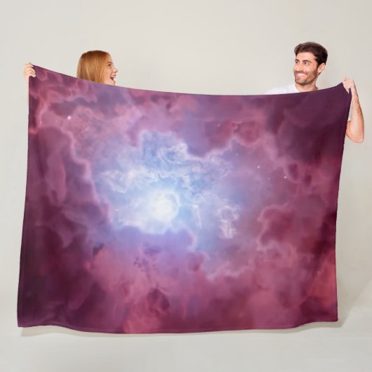 COUVERTURE POLAIRE ESPACE EXTÉRIEUR ROSE (En situation)