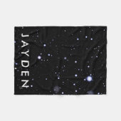 Couverture Polaire Espace Galactique et étoiles Motif avec nom (Devant (Horizontal))