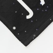 Couverture Polaire Espace Galactique et étoiles Motif avec nom (Coin)