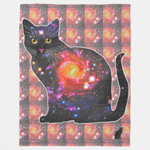 Couverture Polaire Espace Quasar Dans Cat Fleece Blanche