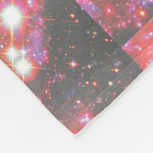 Couverture Polaire Espace Quasar Dans Cat Fleece Blanche (Coin)